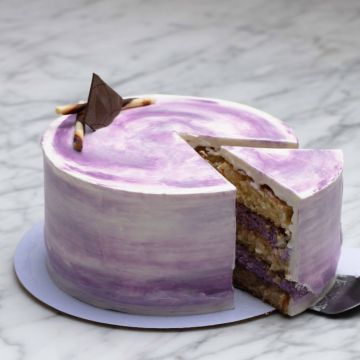 Ube (Purple Yam) Coconut Cake with Ube Buttercream Icing