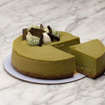 White Chocolate Matcha Cheesecake